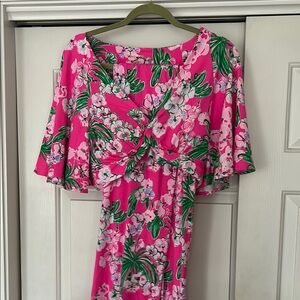 NWT Lilly Pulitzer 2 piece skirt/top Floral Pink and Green